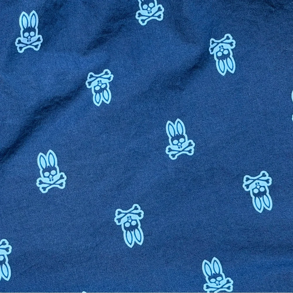 Psycho Bunny Navy Boxers with Bunny Pattern Size XXL